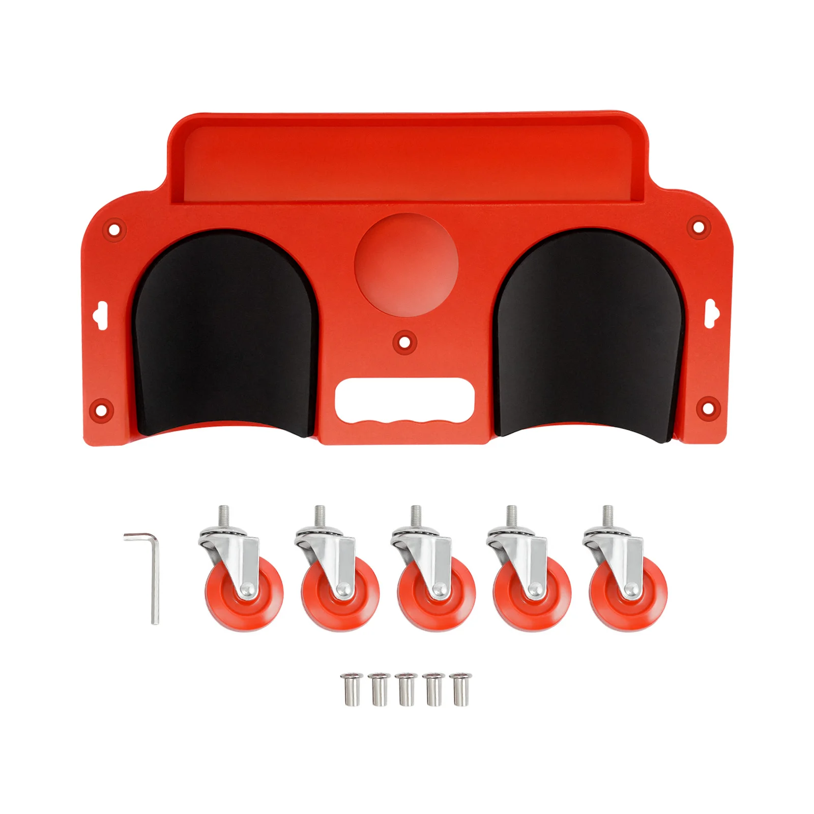 Piattaforma per ginocchiere rotanti, ginocchiere imbottite, strumenti per piastrelle per pavimenti, con 5 ruote universali, per uso edile