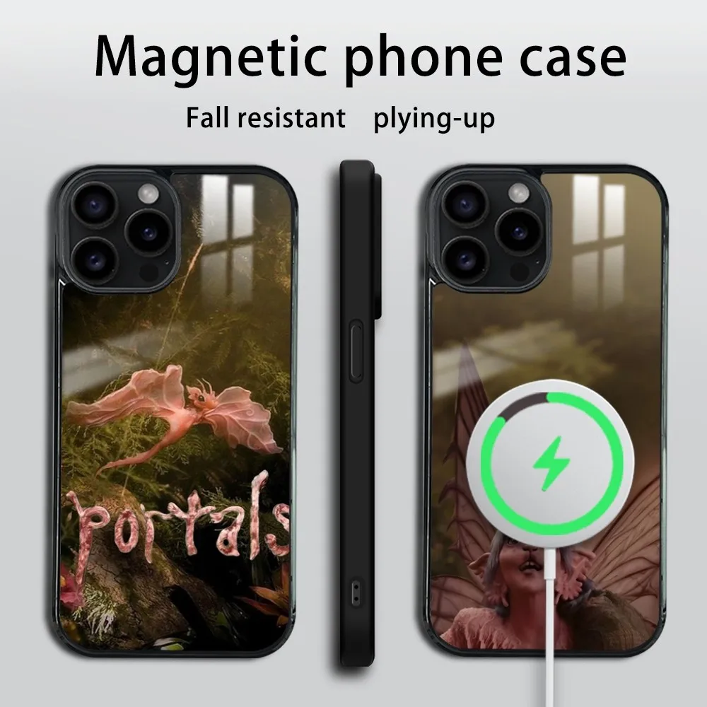 Singer Melanie Portals Martinez Phone Case For iPhone 16 15 14 13 12 11 PRO MAX PLUS Mini Magnetic wireless mirror phone case