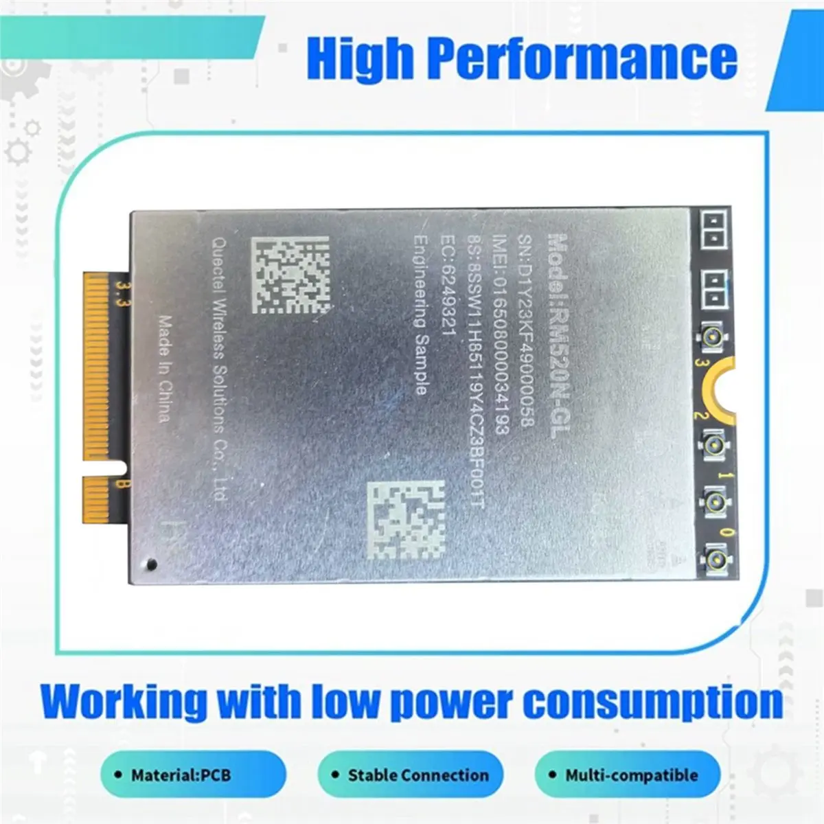 

Wi-Fi карта A23G RM520N-GL 5 ГГц, модули NR Sub-6 ГГц и MMWave для систем MIMO, беспроводной сетевой адаптер для ноутбуков RM520NGL 5G