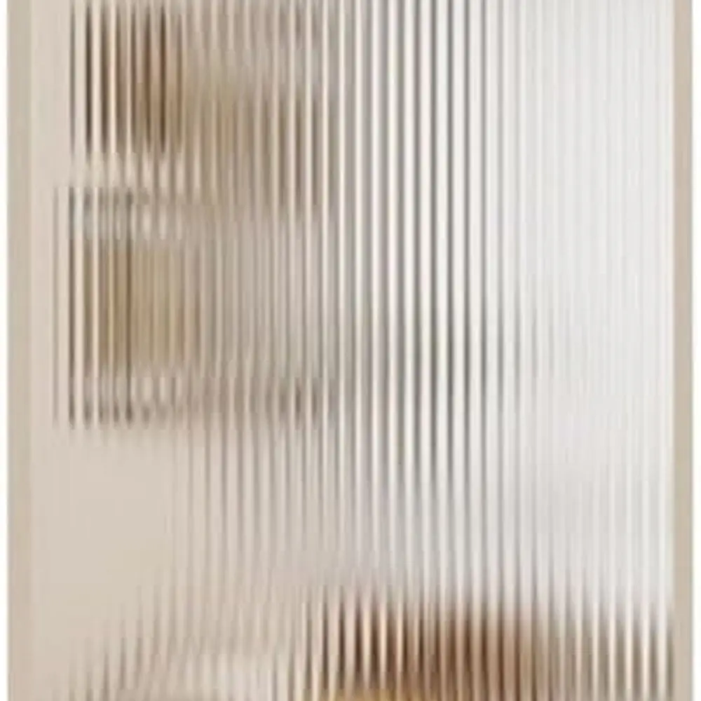 

Modern Translucent Glass Half Screen, White Metal Frame Room Divider for Home Office Decor (30x120cm)