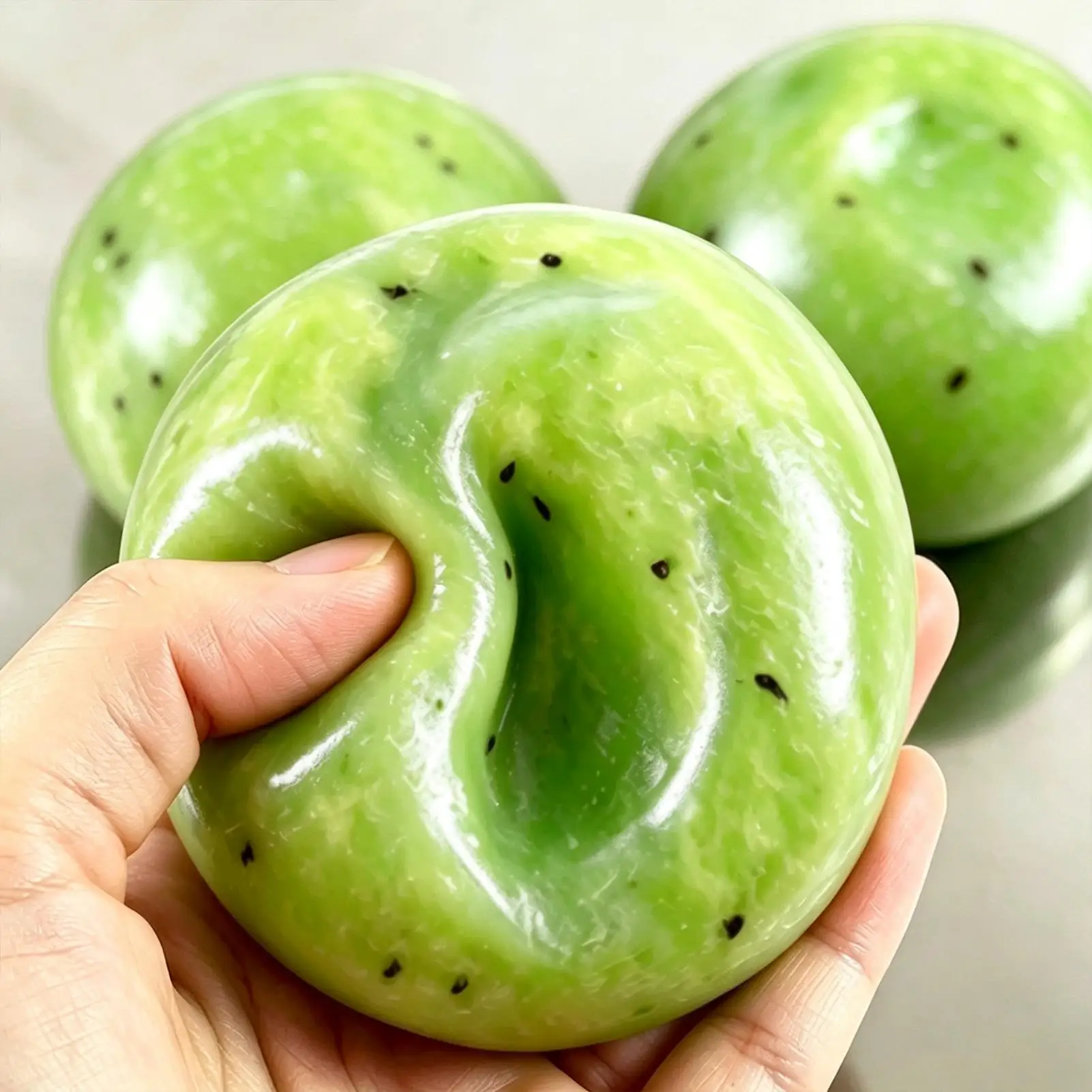 Realistic Kiwi Squeeze Ball, Cute Soft Stress Relief Toy for Kids, Fun Fidget Party Favors & Classroom Prizes, Stocking Stuffer