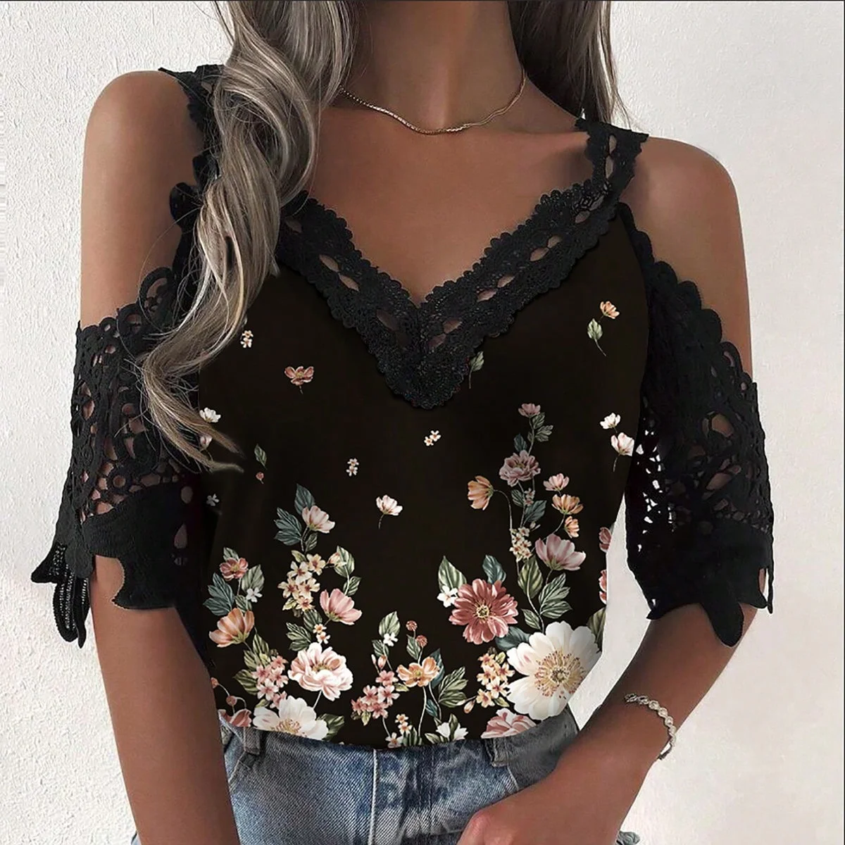 Temperament Lose Frau Hemd Mode Lässig Bluse Elegante lange Hülse Frau Hemd Urlaub Wochenende Top – Detail 1
