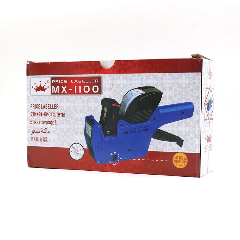 MX-1100 8 Digits Handheld Price Tag Gun with 1 Ink Coding Machine Price Label Gun for Retail Stores Supermarket