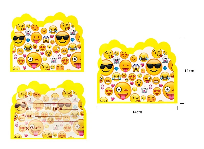 136p Emojis Smiles موضوع مجموعة أدوات المائدة للحفلات أطباق أكواب ورقية للاستعمال مرة واحدة مهرجان عيد الميلاد الاحتفال لوازم الديكور الطرف