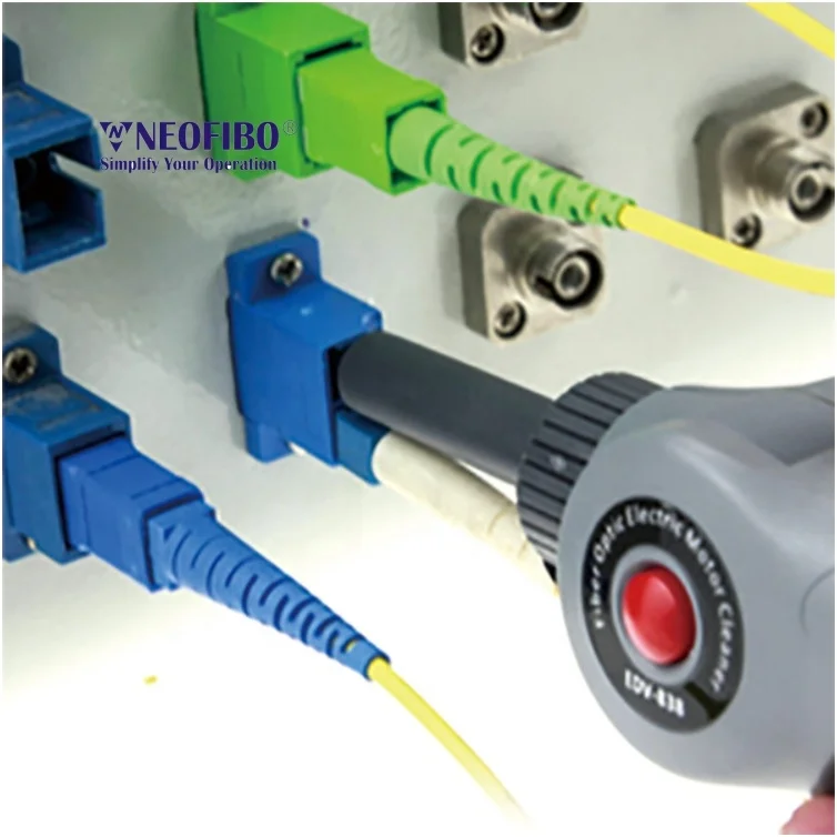 Neofibo EDV-838 One Click 2.5mm Sc Fc Cleaner 1.25mm Lc Fiber Optic Cleaner Fc Sc St Fiber Multiport Stick Fiber Optic Cleaner