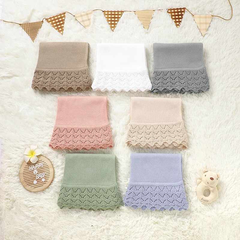 

Knit Newborn Baby Blanket Cotton Toddler Stroller Swaddle Infant Crib Envelop Wrap 90*70CM Super Soft Girl Boy Bed Fashion Plaid