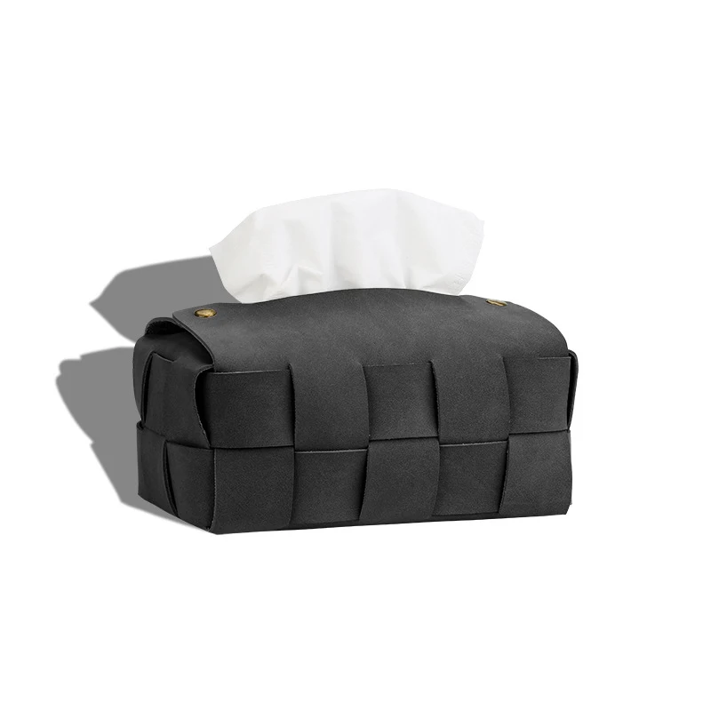 Vintage Leather Tissue Box Car Napkin Holder PU Home Office Hotel Pumping Paper Case Living Room Bedroom Desktop Organizer