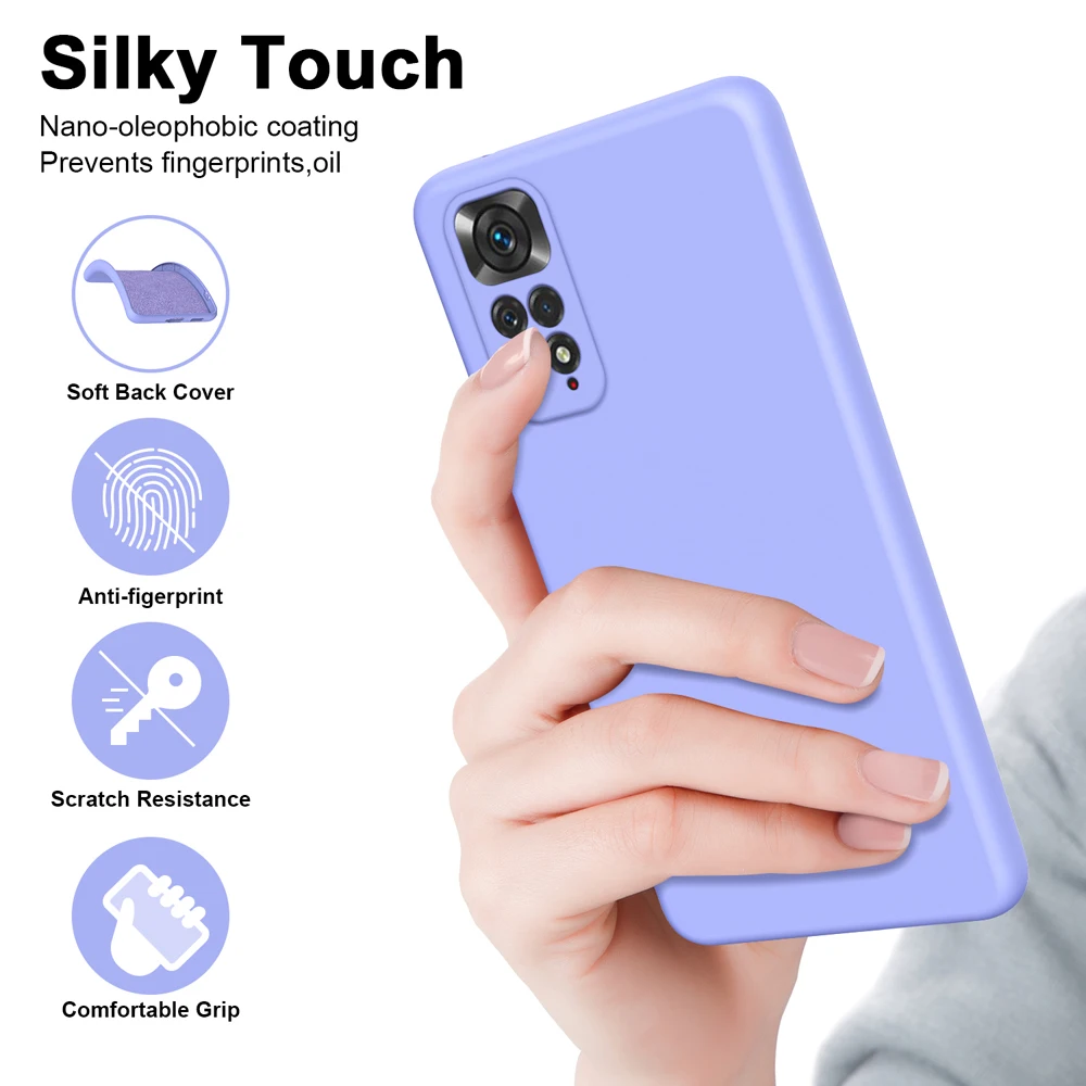 Liquid Silicone Case For Xiaomi Redmi Note 11 Pro 12 Pro 4G 5G 11s Note11 S 11pro 2022 Global Shockproof Bumper Cover Fundas image 4