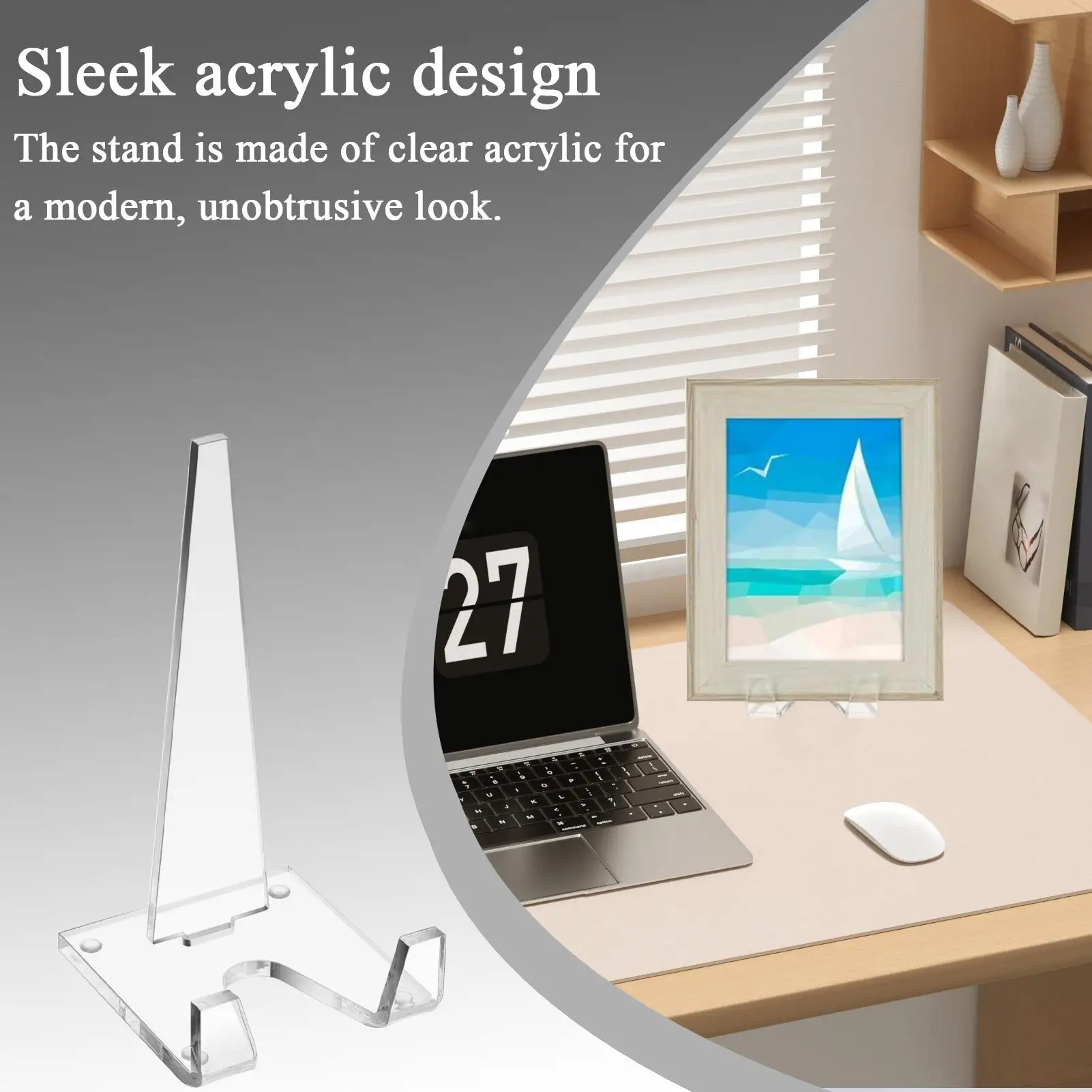 Acrylic Plate Stands For Display Aesthetic Plate Stand For Display Clear Frame Painting Rack Shelf Countertop Sign For Table
