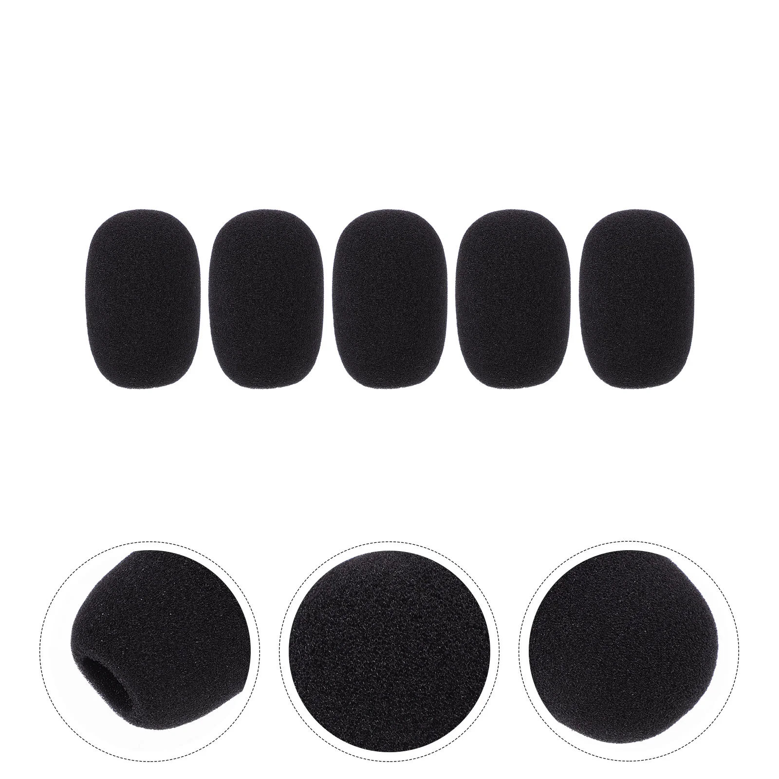 

5 Pcs Bearing Microphone Sponge Cover Filter Cap Windscreen Foam Gooseneck Supplies
