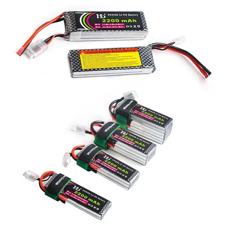 RC Model Airplane Car Boat 2S 7.4V 11.1V 14.8V 22.2V 2200mAh 25C LiPo Battery Pack per HJ