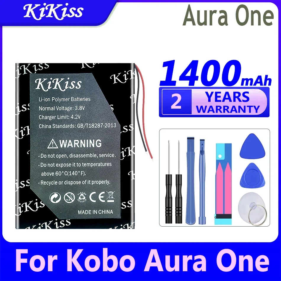 1400mAh KiKiss Powerful Battery For Kobo Aura One Forma E-ink E-book Reader Digital Batteries