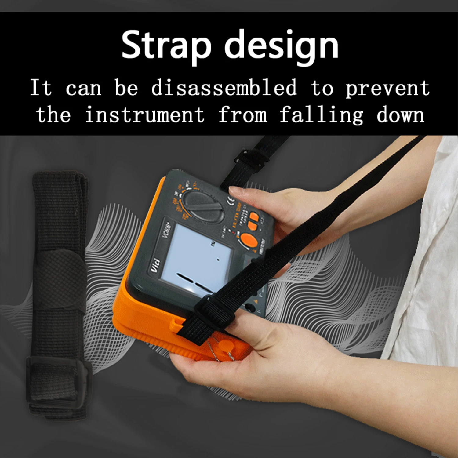 Digital Insulation Tester Megohmmeter 250V/500V/1000V Backlit LCD Data Hold AC/DC Voltmeter Ohm Meter for Motor Cable Testing