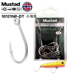 5Packs Original Mustad Fish Hooks 10121 High Carbon Steel Barbed Hook Sea Fishing Black Fish Hook Snakehead Fishing Tackle Pesca