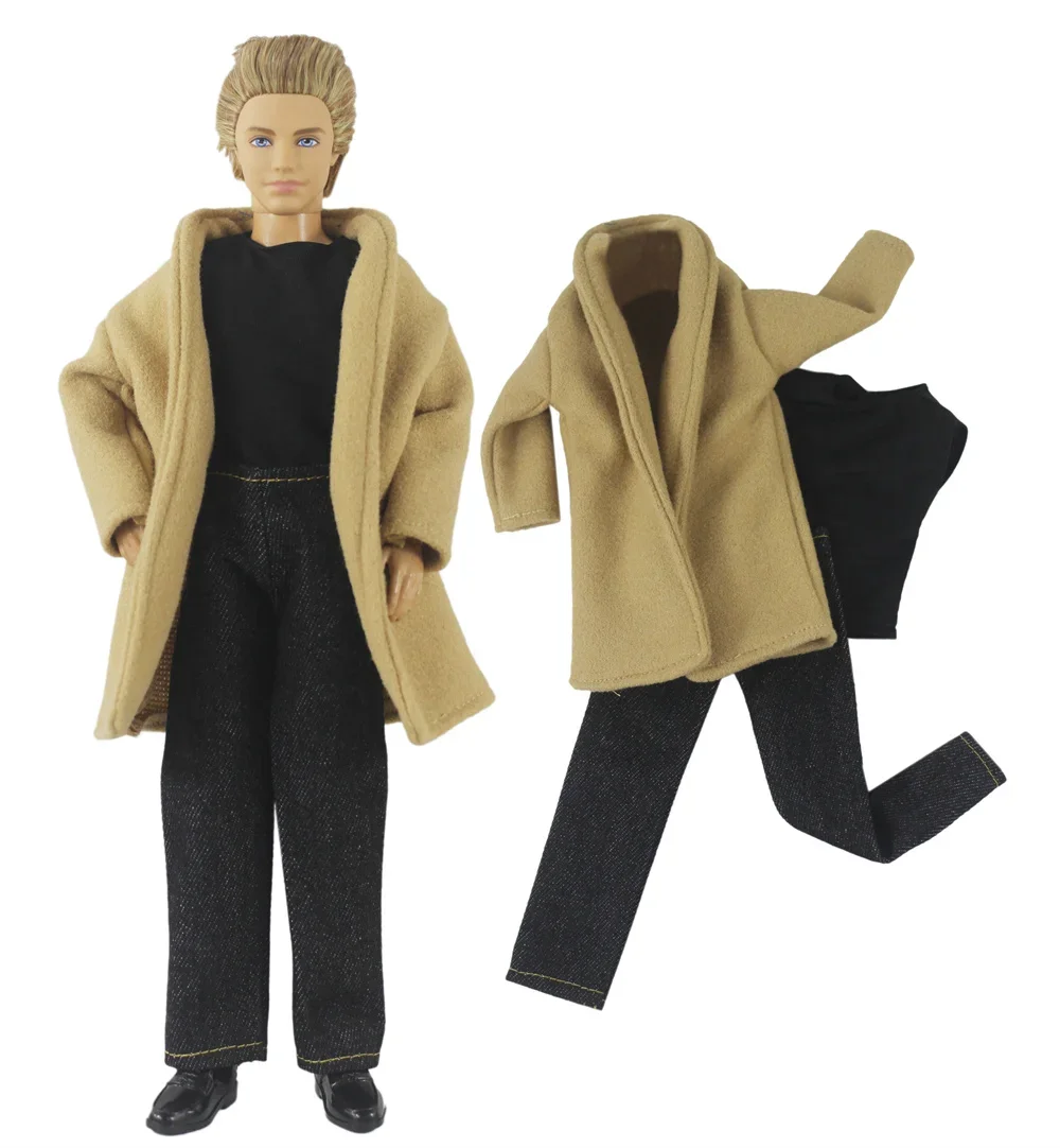 1 Set Doll Clothes Woolen Overcoat Outfit for 12 inch Ken Doll Many Style for Choice