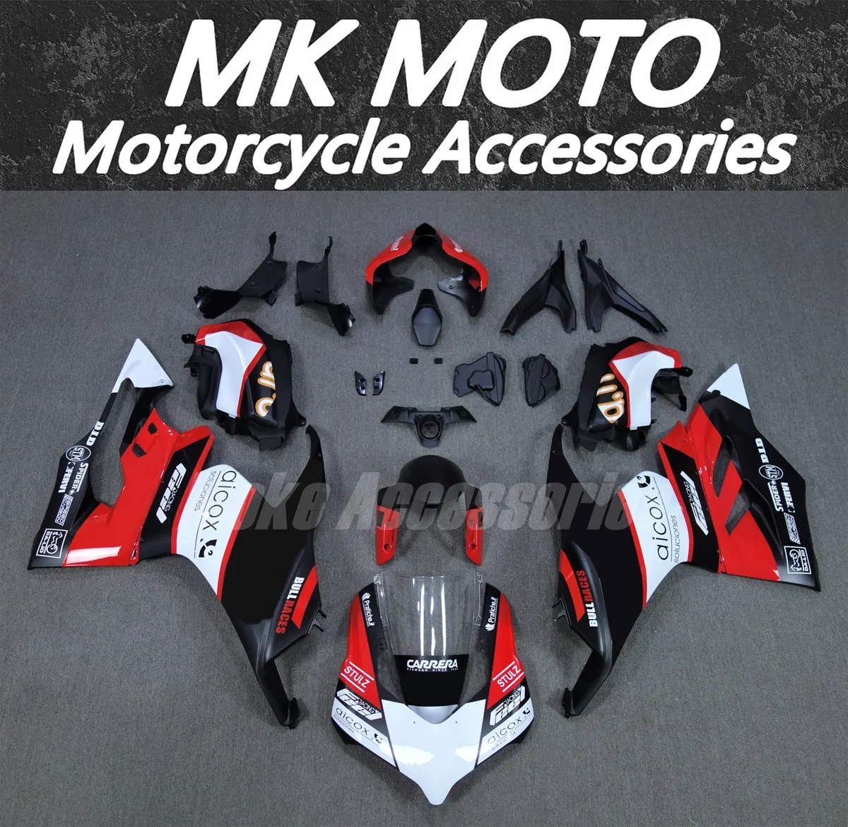 Kit de carenados de moto Moke apto para Panigale v2 2020 2021 2022 2023 2024 conjunto de carrocería inyección de alta calidad mate blanco negro rojo