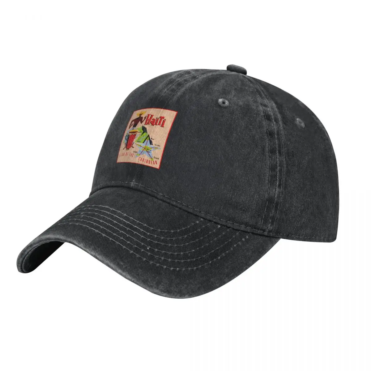 

HAITI : Vintage Star of the Caribbean Rare Advertising Print Baseball Cap Hat Man For The Sun Sports Cap Caps For Men Women's