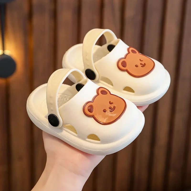

Indoor Bathroom Sandals for Baby Girls and Boys New Summer Children's Slippers Cute Bear Design Soft-Sole Anti-Slip