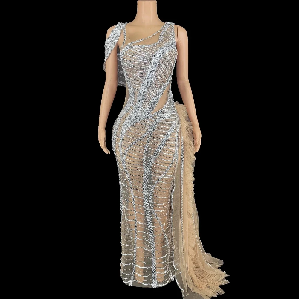 Long Party Dress  Women Sexy Wedding Evening Prom Birthday Dress Photography Dress Singer Show Stage Wear