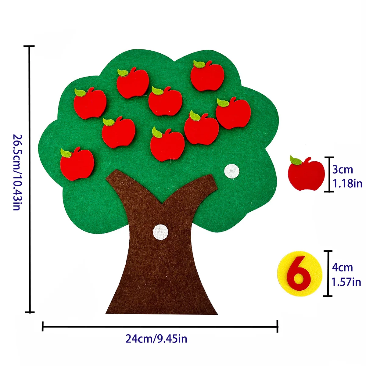 1pc Kids Math Toys Peach/Pear/Apple Trees Digital Puzzle Game Mathematical Teaching Aids Kindergarten Educational Learning Toys