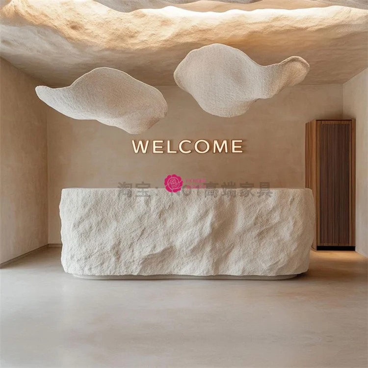 

Customized.Yicheng Beauty Wholesale High-end Welcome Desk Special-shaped Company Front Desk Reception Desk for Sale