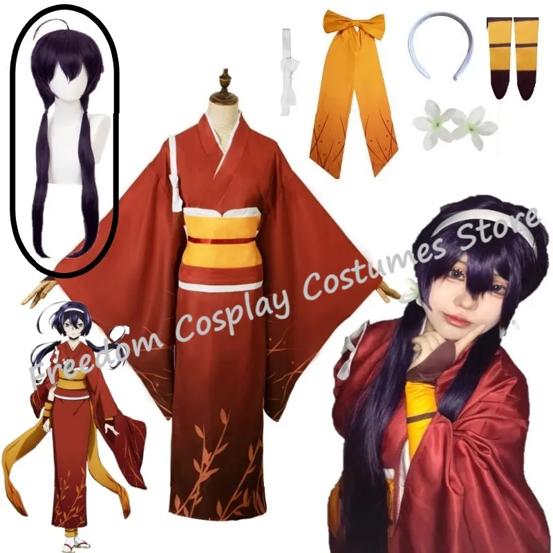 

Anime Izumi Kyouka Cosplay Costume Izumi Kyouka Kimono Anime Izumi Kyouka Full Set for Halloween Party Outfit for Women Girls