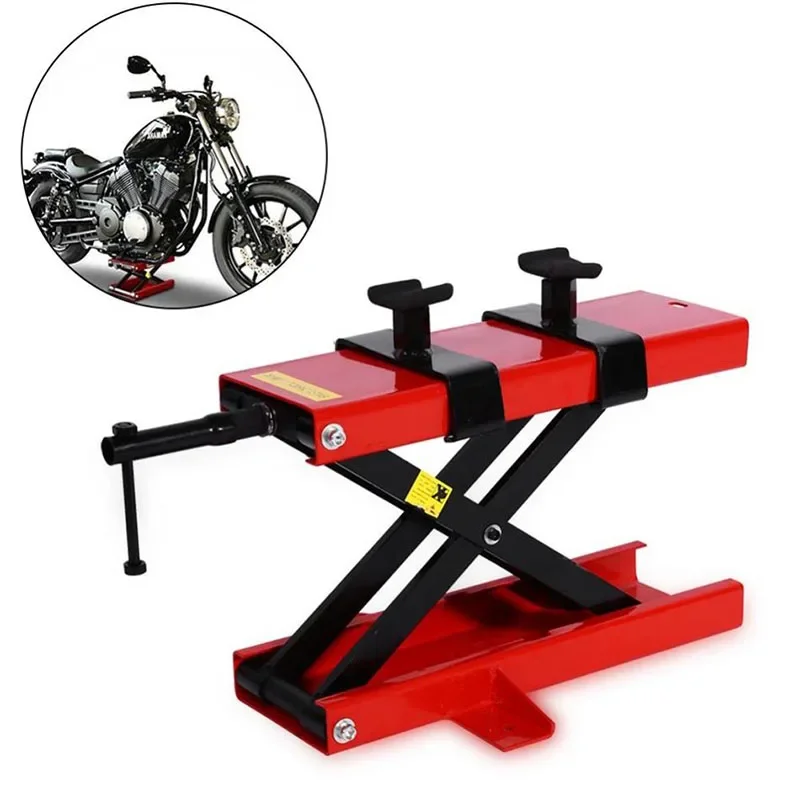 500KG Scissor Crane Jack Motorcycle Bike Frame Scissor Lift Workshop Workbench Lifting Tool (450*150mm)