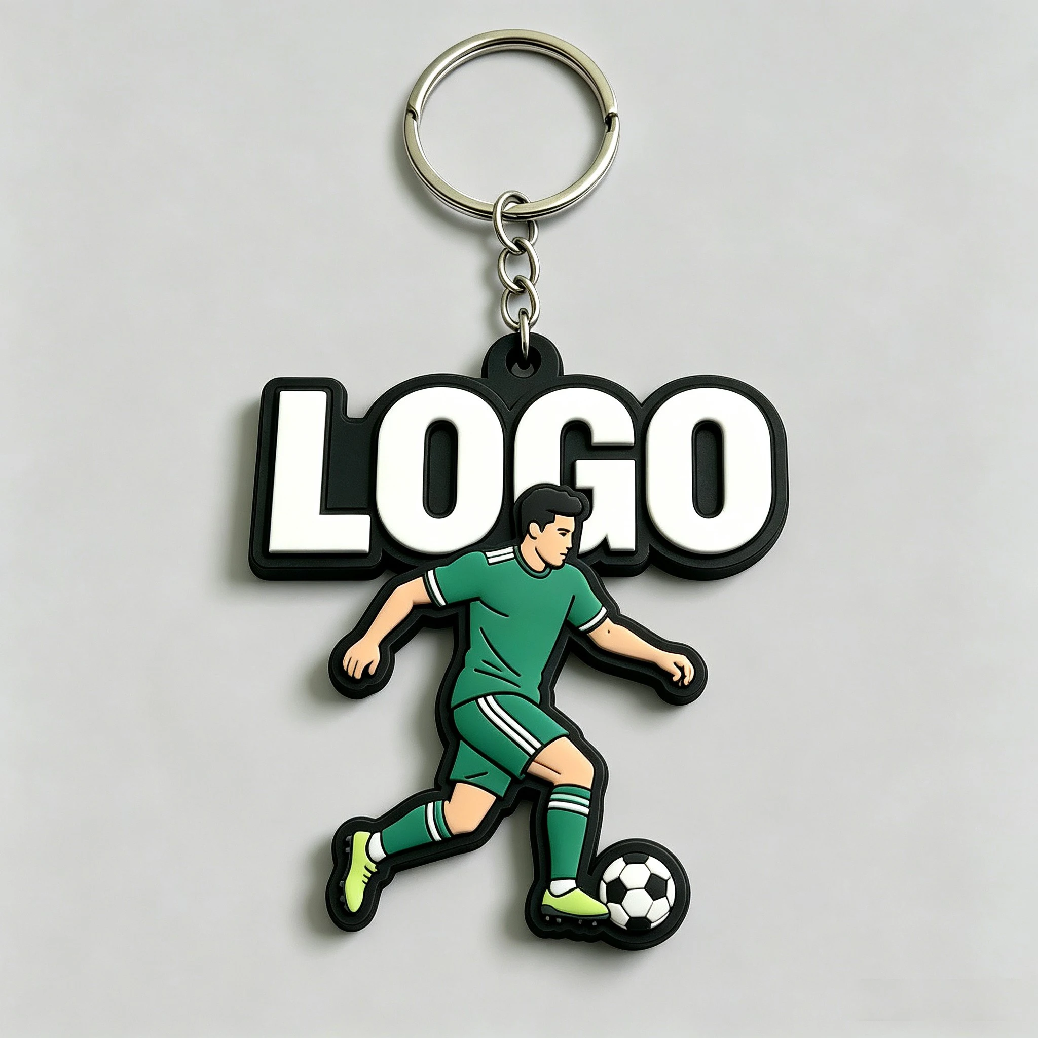 Custom Logo Soft Pvc Keychains Rubber 3D/2D Silicone Key Chain Personalized Key Ring Promotional Chain Key