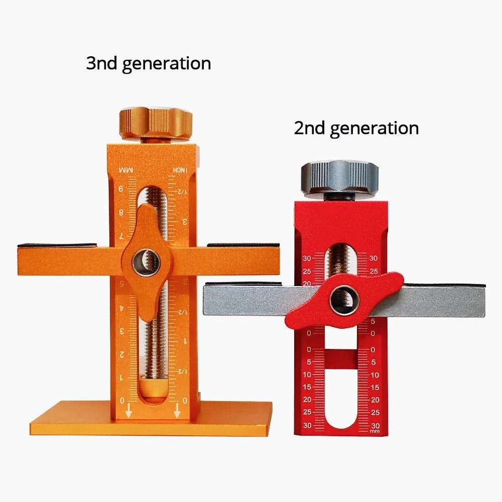 

AAE-2-in-1 Cabinet Door Installation Jig with Quick Edge Positioner Rebounder Punched Mounting Jig Wardrobe Panel Installation J