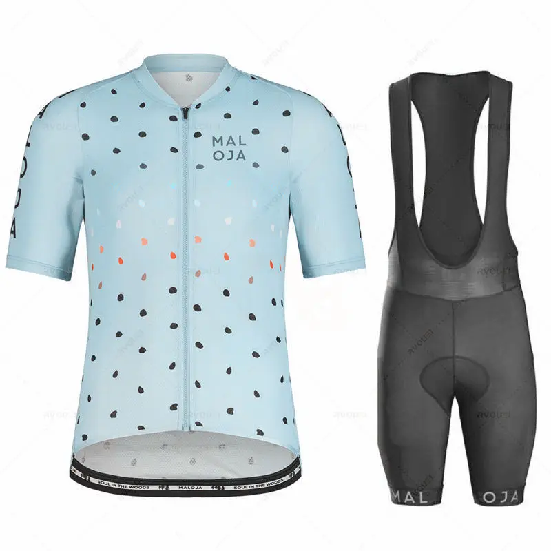 Malojaing-Cycling Jersey Set for Men, Quick Dry Clothing, Breathable Sportswear, Short Sleeve, Bike Uniform, Summer