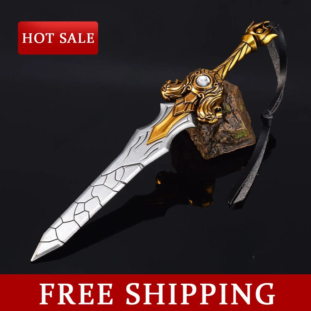 21cm mundo de warcraft jogo periferia turalyon espada metal completo artesanato modelo colecionável katana ornamentos cosplay arma menino brinquedo