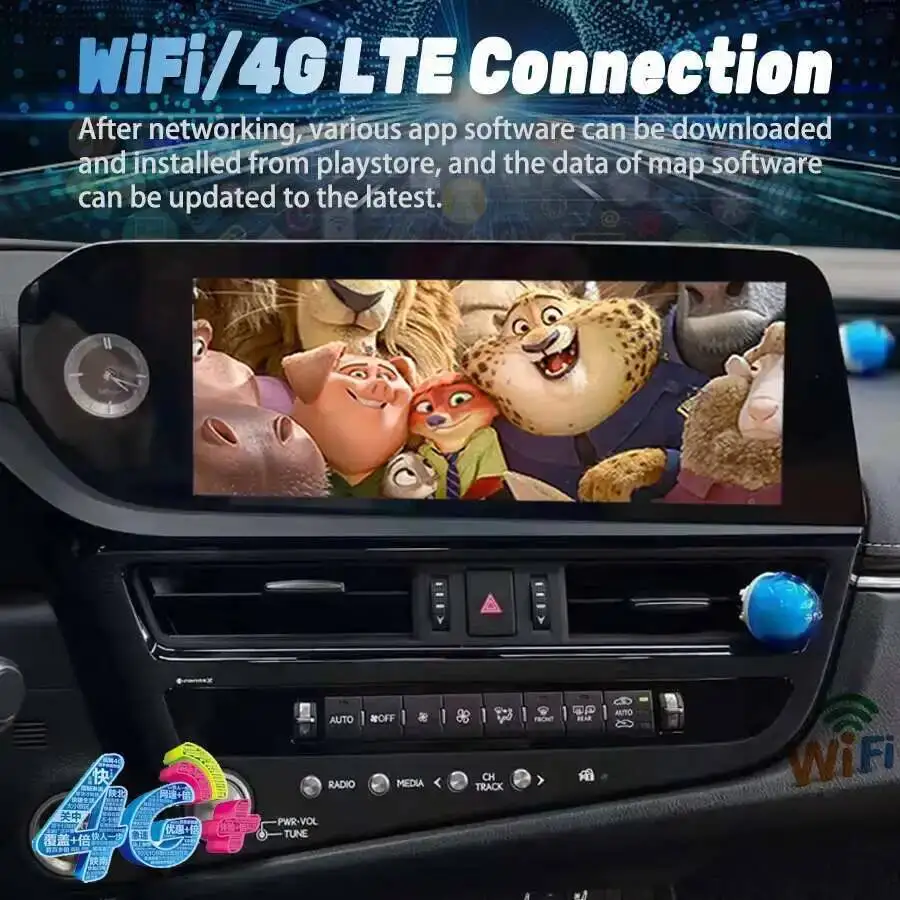 For Lexus ES300H ES350H ES300 ES330 ES350 2022 Android 13 Multimedia Stereo Screen Car Radio Video CarPlay 12.3