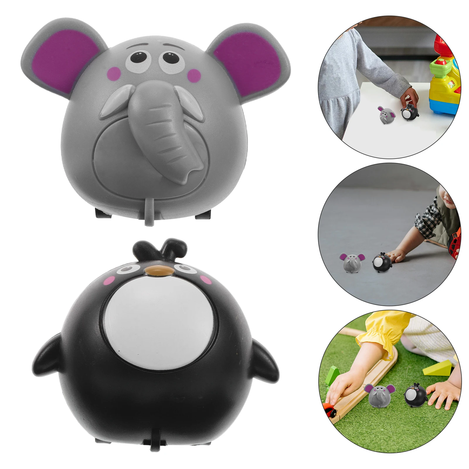 4 ชิ้น Mini ดึงกลับรถสัตว์รถยนต์ของเล่นเด็ก Party Favors การ์ตูน Inertia Carnival ขนาดเล็ก Racing Goodie กระเป๋า