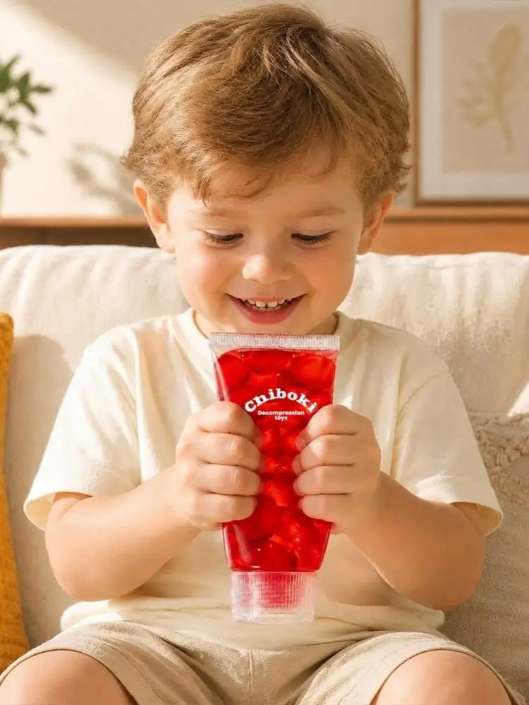 Niedliches Frucht-Maltose-gefülltes Squishy-Spielzeug in Zahnpastaform aus TPR, weiches, verformbares Quetschspielzeug, langsam aufsteigendes Squishy-Fidget-Sensorikspielzeug
