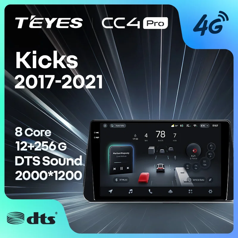 TEYES CC4 PRO para Nissan Kicks P15 2017 - 2021 CarPlay Radio Multimedia estéreo coche reproducción Android Auto 2DIN Autoradio