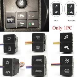 Car LED Light Dual Switch Music Roof Camera Switch Tail Light Button With Wire For CRV URV AVANCIER CITY Accessories