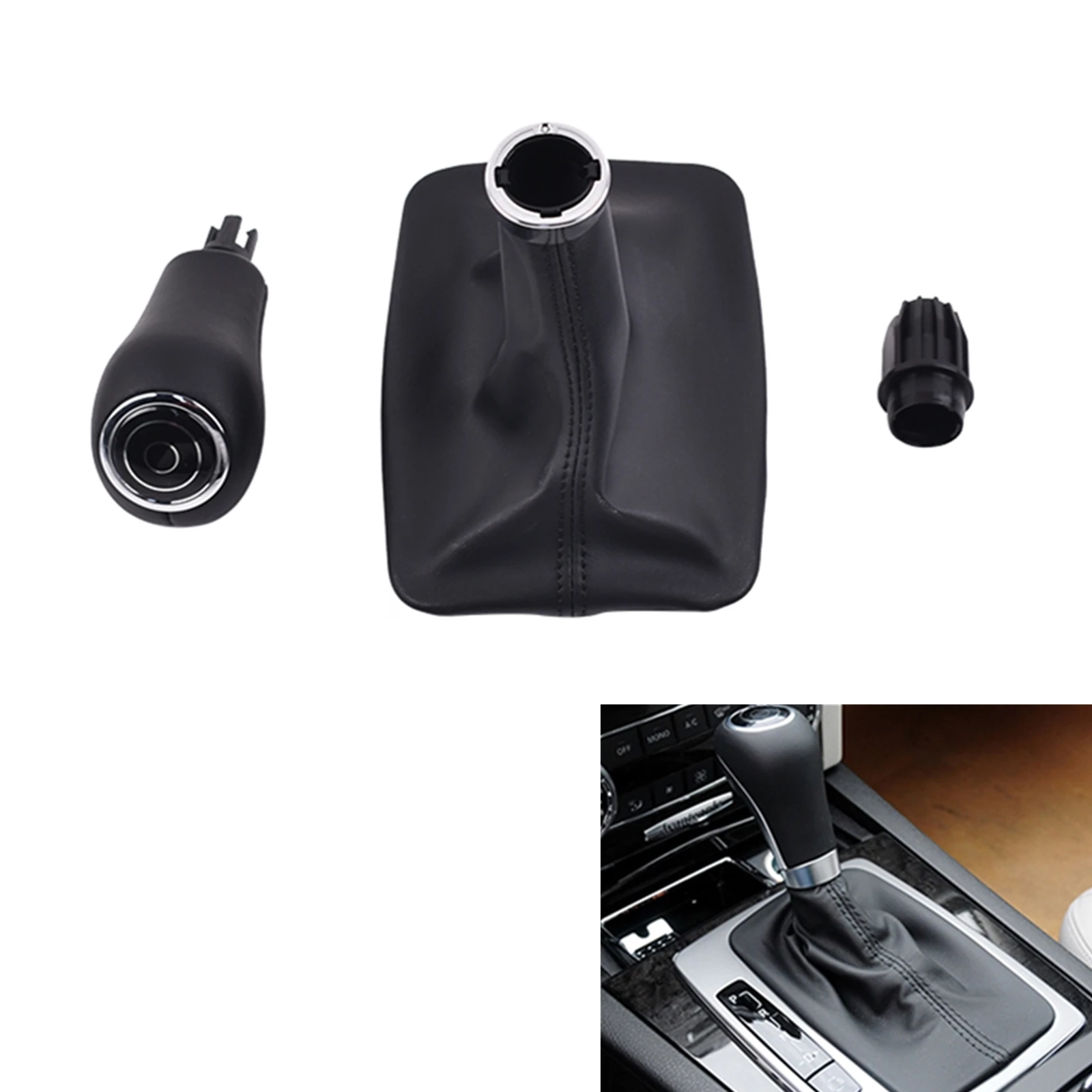 

Внутренняя ручка переключения передач с чехлом для Mercedes-Benz C204 W204 C63 AMG C300 C250 C350 2008-2013