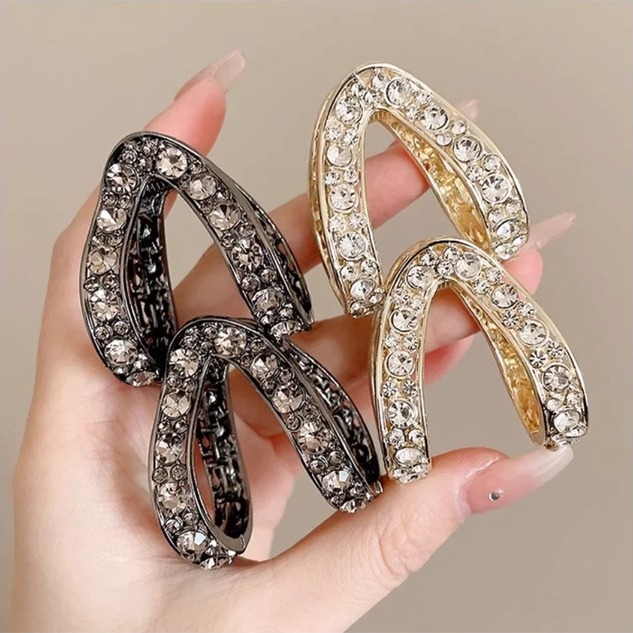 Mini Strass Haar Krabbe Clip Für Frauen Kleine Mode Anti-Herabhängen Metall Hohe Pferdeschwanz Haar Klaue Kopfschmuck Haar Zubehör – Detail 3