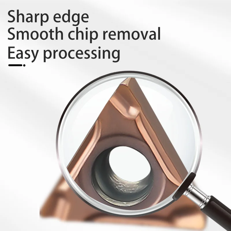 Треугольные вставки с ЧПУ Tpgt/Tpgx с прорезями из нержавеющей стали, цилиндрическое зерно, внутреннее растачивание