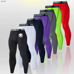 Skull Mens Compression Pants Running Gym Tights Basketball Leggings For Men Sports Workout Black Tights Training Exercise