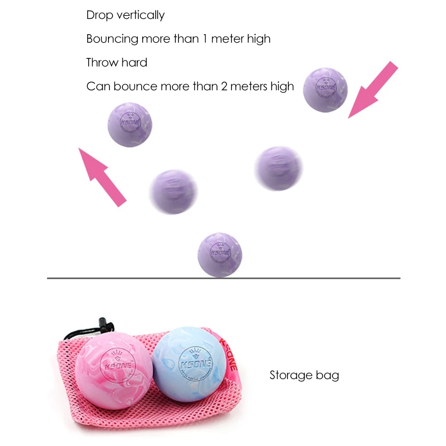 KSONE Lacrosse Massage Ball-Portable Fitness Massage Ball -Muscle Massage Roller-Relaxation Soft Massage Ball 4