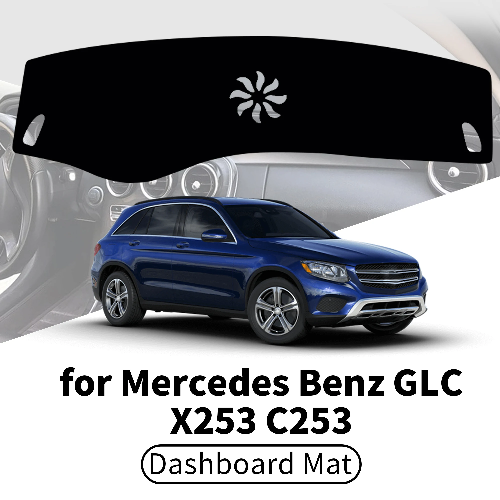 for Mercedes Benz GLC Class Coupe X253 C253 Dashboard Cover Dashmat Sunshade Anti‑UV Anti‑Glare Dash Mat Interior Accessories