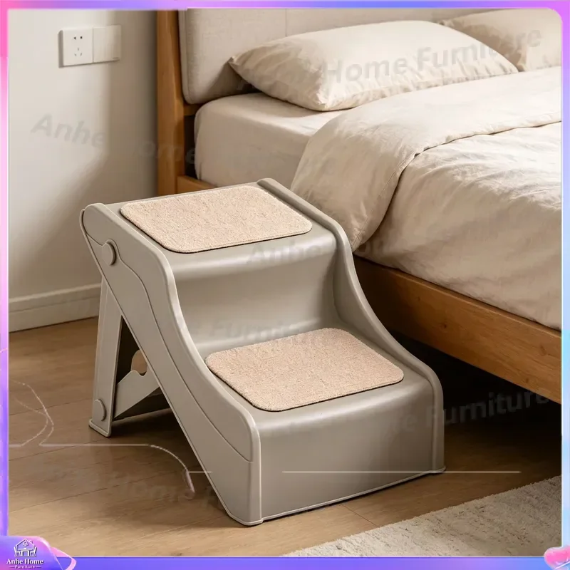 Foldable Pet Stairs for Dogs and Cats Soft Ramp Ladder for Small Elderly Pets to Reach Bed Sofa High Furniture Anti Slip