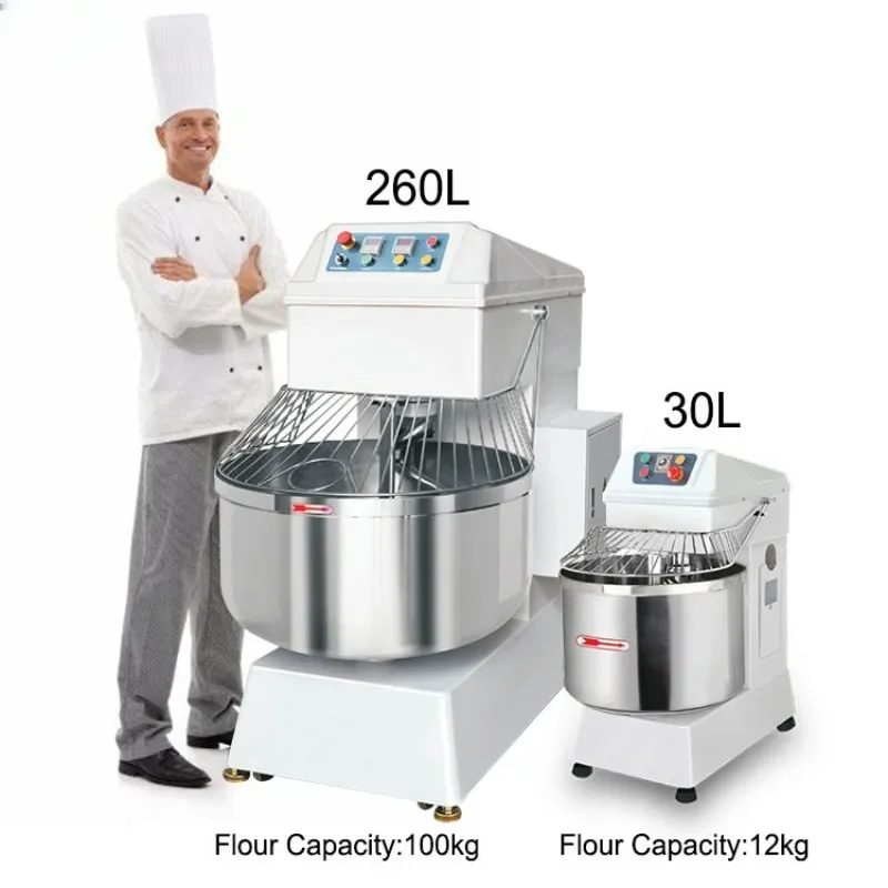 Durable and easy to clean baking equipment 12.5kg 35l spiral dough mixer  dough kneading machine