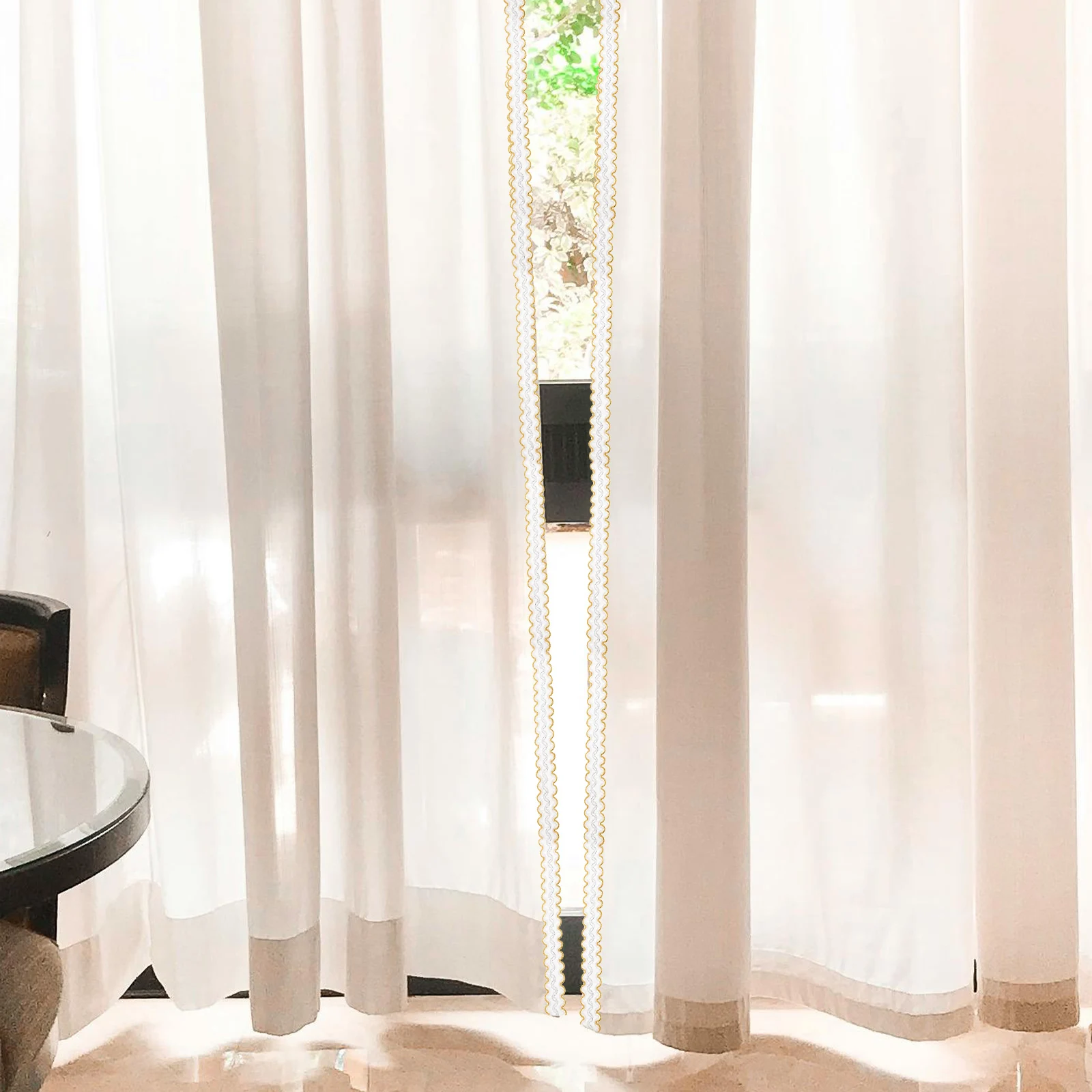 

Wave Lace Trim Braided Decorative Clothing Diy Sewing Braid Trim For Curtain Tablecloth Underwear Craft Washable