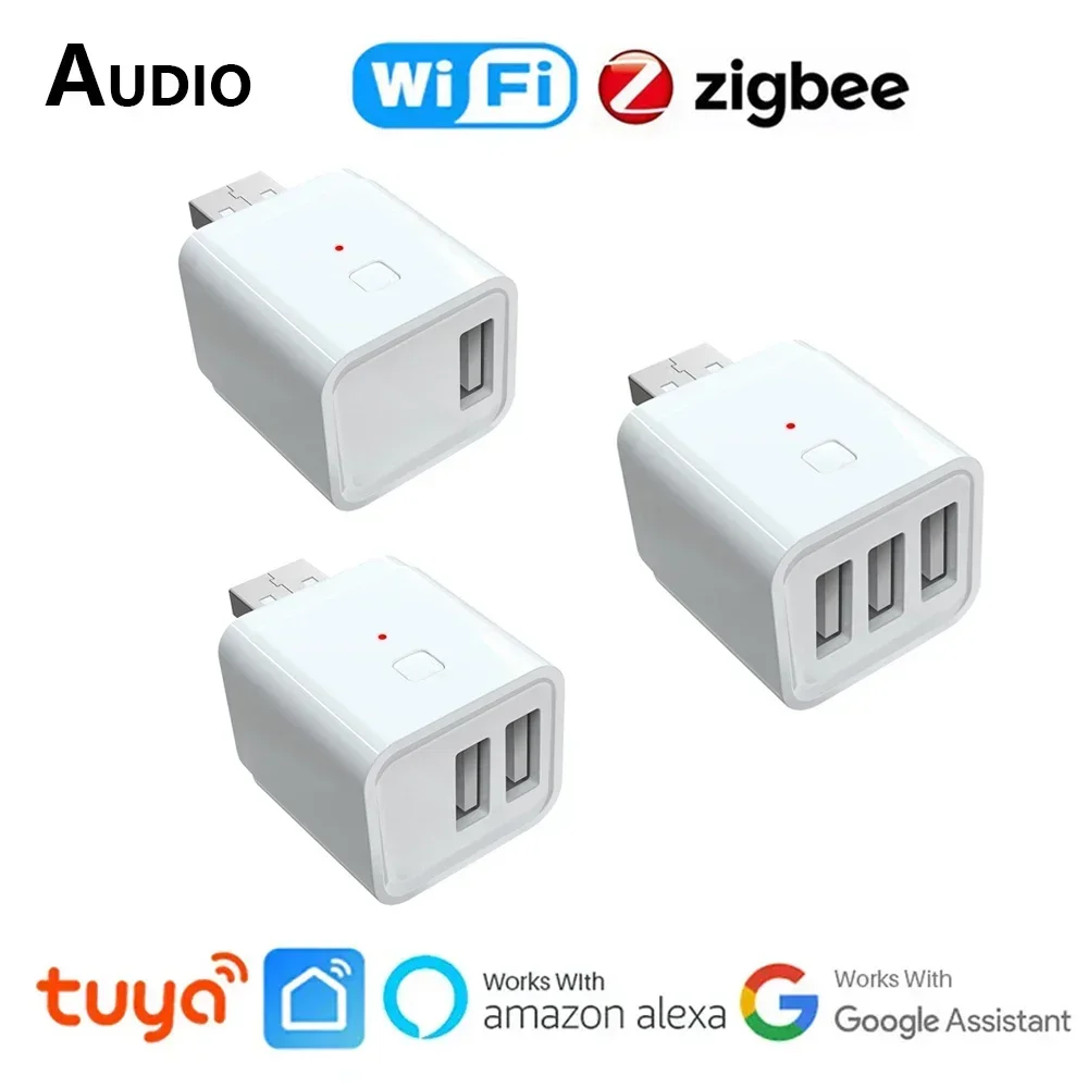 Tuya WiFi/Zigbee Micro USB Adaptor Switch 5V WiFi USB Power Adaptor Smart Timing Charge Plug Works with Alexa Google Assistant