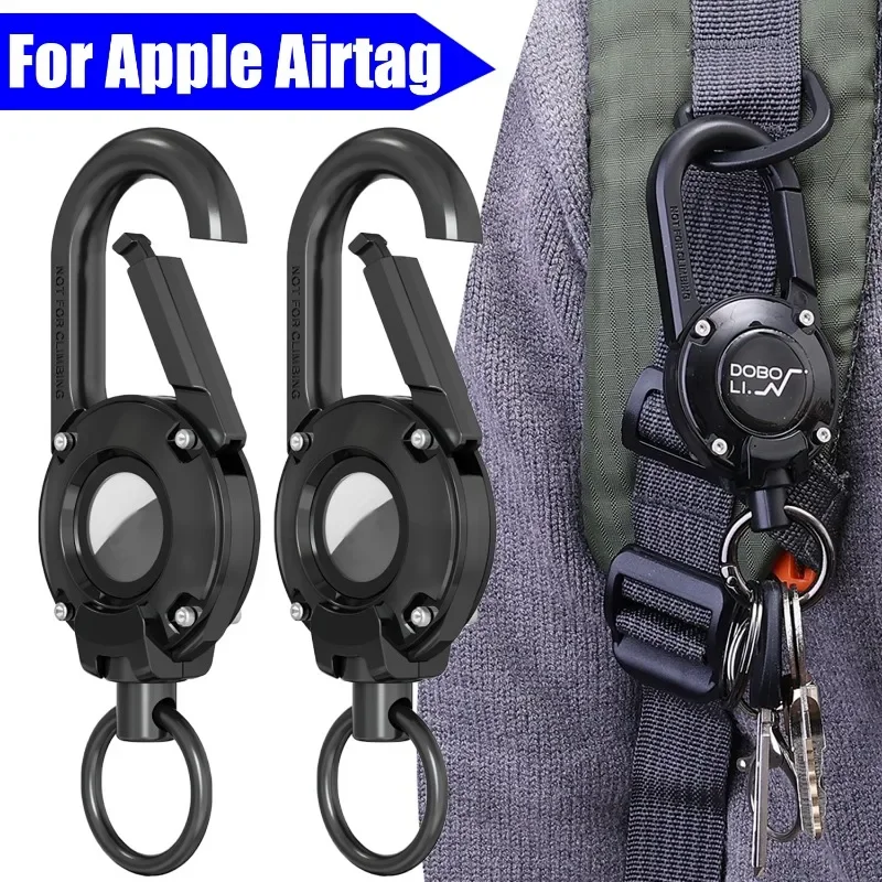 Protective Case for Apple Airtag with Keychain Carabiner GPS Tracker Shockproof Case Cover for AirTags Air Tag Anti-lost Shells