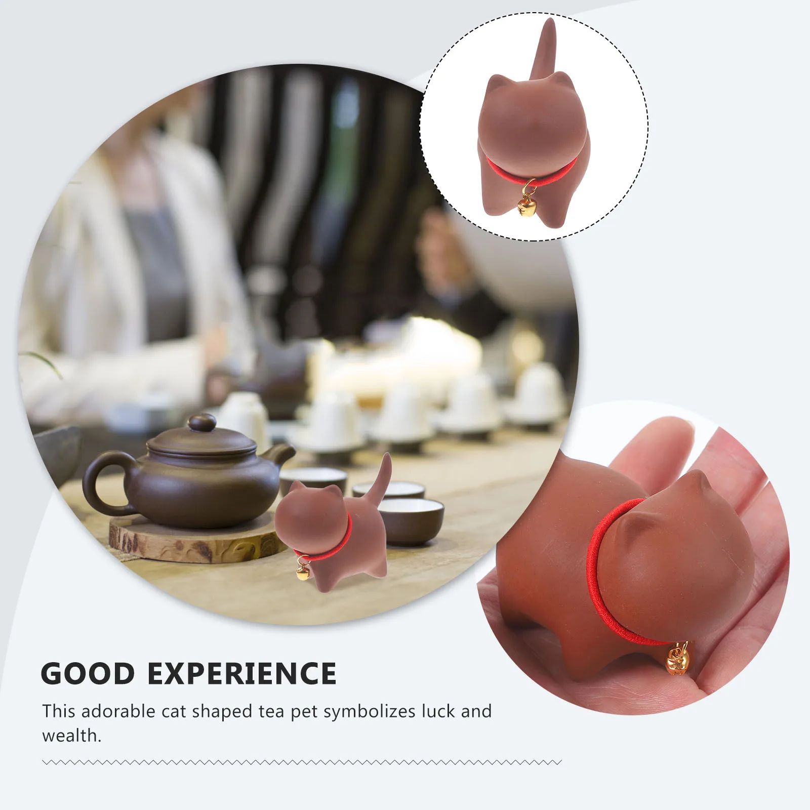 

Purple Clay Cat Tea Pet Cat Statue Tea Table Decoration Elegant Style Desk Ornament Home Desktop Adornment Miniature Adornment