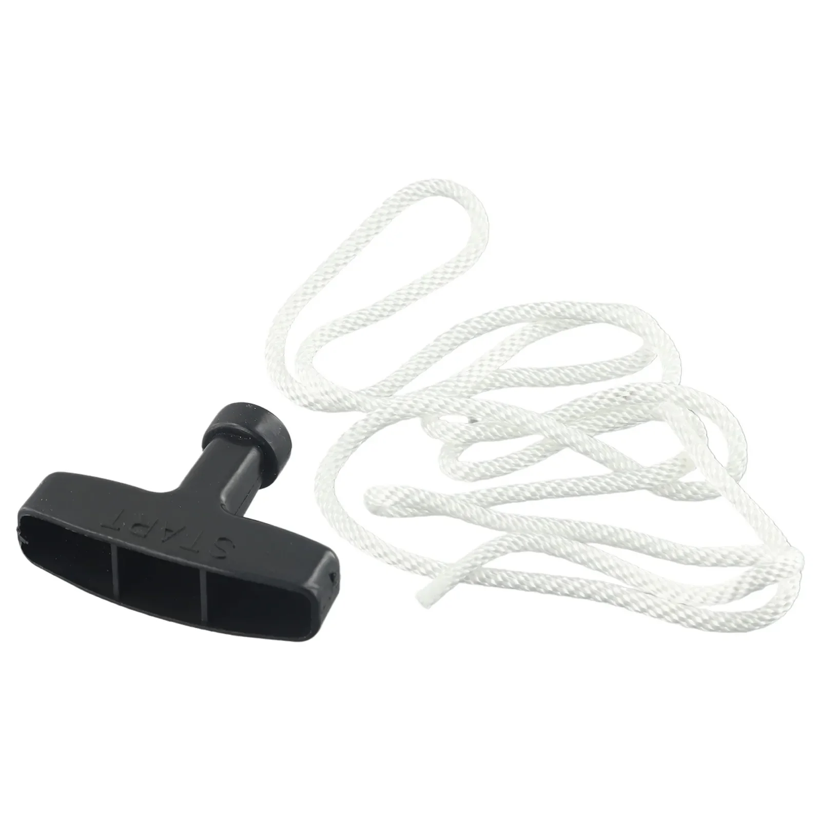 Petrol Lawnmowers Replacement Plastic& Polyester White Rope Rope & Pull Handle Black Handle Universal High Quality Brand New