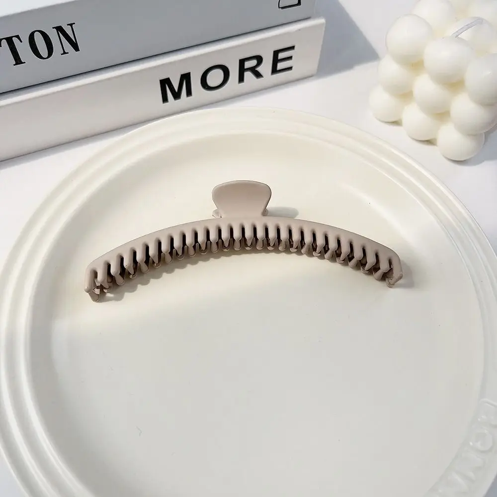 

Large Matte Claw Clip Solid Color Korean Style Thin Shark Clip Hair Accessories Ponytail Clip Geometric hair claw Lady